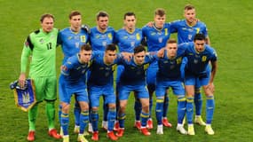 La sélection nationale d'Ukraine de football, à Kiev le 12 octobre 2021