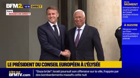 Emmanuel Macron reçoit le président du Conseil européen Antonio Costa