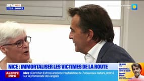 Nice: Yannick Alleno, chef étoilé et président de l'association Antoine Alléno, présent pour photographier les familles de victimes de la route