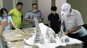 Au total, 55 morceaux de corne de rhinocéros ont été saisis à l'aéroport de Hanoï.
