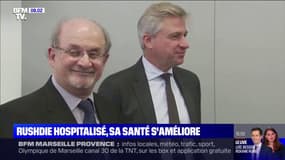 Salman Rushdie est toujours hospitalisé après son agression mais sa santé s'améliore