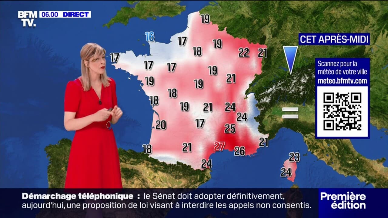 Un ciel globalement voilé le matin, des pluies marquées entre la basse-normandie et le sud du bassin parisien l'après-midi: la météo de ce mercredi 21 mai