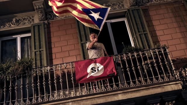 Un partisan de l'indépendance catalane.