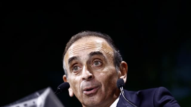 Eric Zemmour lors d'un discours à la "Convention de la Droite" à Paris, le 28 septembre 2019