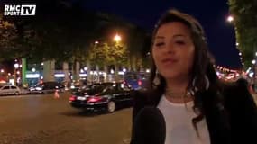 Football / La joie des supporters algériens sur les Champs-Élysées - 22/06