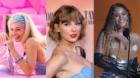 Margot Robbie dans le film "Barbie", Taylor Swift et Beyoncé.