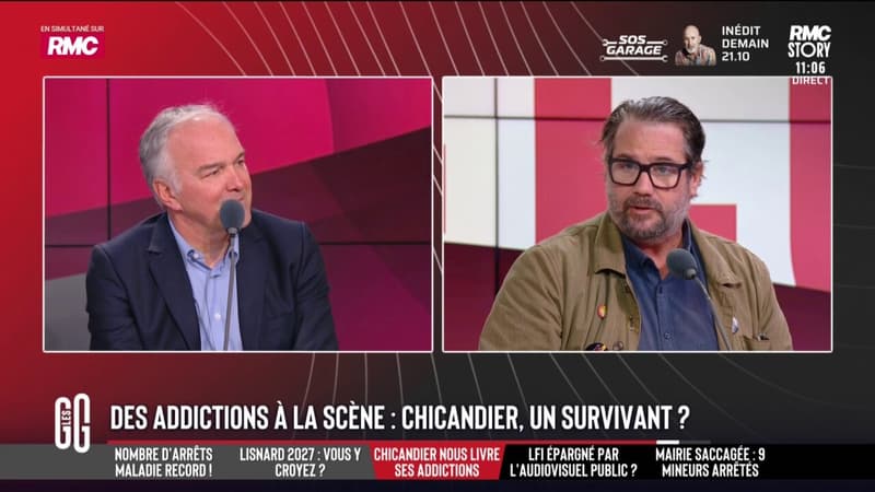 Face aux GG: Jason Chicandier, humoriste, pour son livre "Accro!" dans lequel il parle de ses addictions