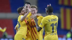 Ousmane Dembélé célèbre la victoire du Barça contre Bilbao