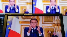 Le président français Emmanuel Macron lors de son allocution le 5 décembre 2024 