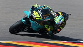 L'Italien Valentino Rossi lors des essais libres du GP d'Allemagne, à Hohenstein-Ernstthal, le 18 juin 2021