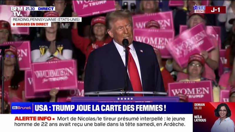 Élections américaines: pour son sprint final, Donald Trump tente de convaincre les femmes