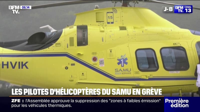 Les pilotes d'hélicoptères du Samu sont en grève pour 7 jours