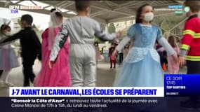 Nice: à une semaine du début du carnaval de Nice, les écoliers préparent l'évènement