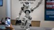 Le robot humanoïde "Nao" sur le stand de la société lors du sommet mondial AI for Good de l'Union internationale des télécommunications (UIT) à Genève (Suisse), le 5 juillet 2023 (photo d'illustration).