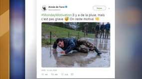 Capture d'écran Twitter du compte de l'armée de terre.