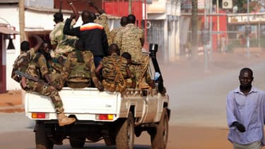 Des soldats dans les rues de Bangui, le 5 décembre.