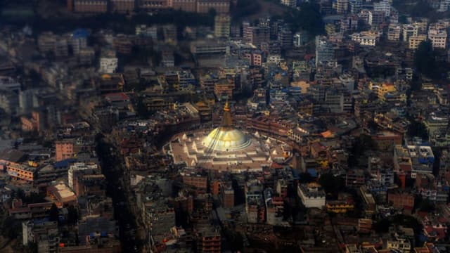 Vue aérienne de Katmandou, la capitale du Népal