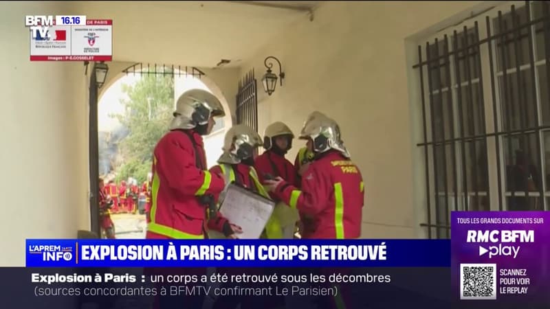 Explosion à Paris: un corps retrouvé dans les décombres