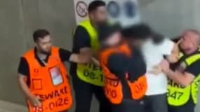 Un supporter portugais agressé par des stadiers lors de Portugal-Slovénie à l'Euro, le 01/07/2024