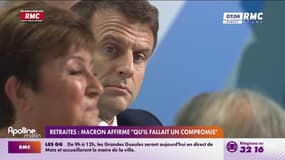 Retraites : Emmanuel Macron affirme "qu'il fallait un compromis" 