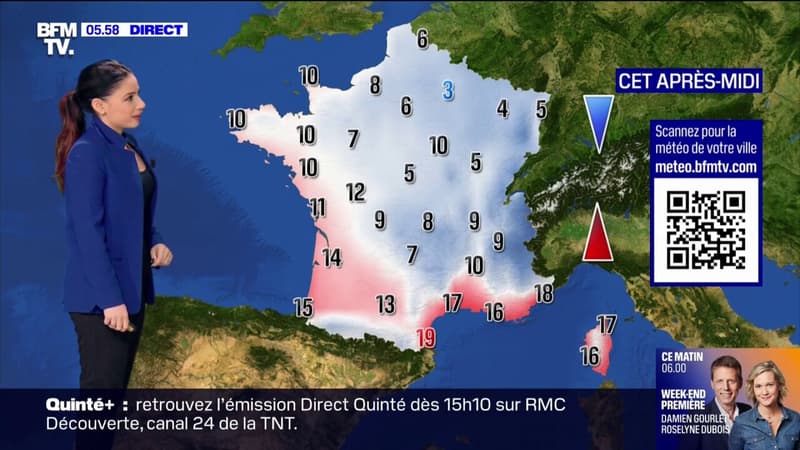 Regarder la vidéo De la pluie, de la neige et du vent, avec des températures comprises entre 3°C et 19°C... La météo de ce dimanche 22 décembre