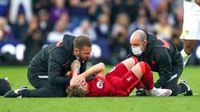 Harvey Elliott après sa blessure contre Leeds, le 12 septembre