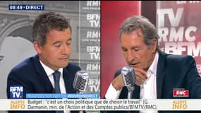 Gérald Darmanin face à Jean-Jacques Bourdin en direct