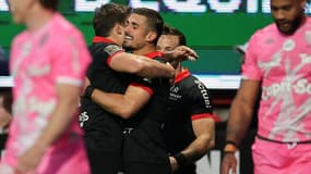 Ramos fête l'essai toulousain face au Stade Français, 12 mai 2024