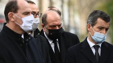 Gérald Darmanin et Éric Dupond-Moretti le 13 novembre 2020 à Paris.