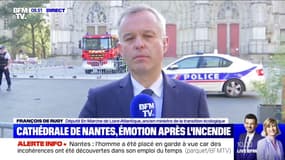 Cathédrale de Nantes: François de Rugy "salue l'action des pompiers"