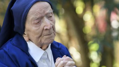 Soeur André, 118 ans, le 10 février 2021 dans un Ehpad à Toulon, dans le Var