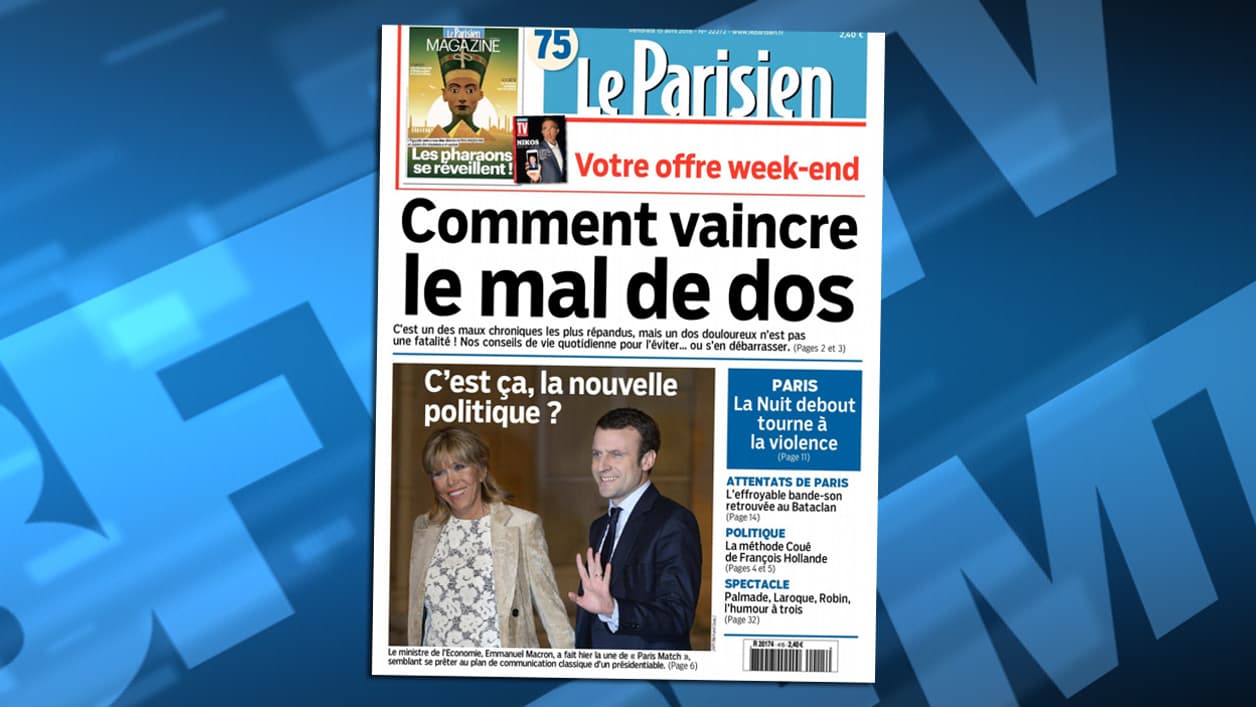 La une du "Parisien" vendredi 15 avril 2016. La une du "Parisien" vendredi 15 avril 2016.