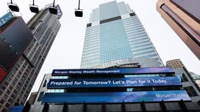 Le siège de la banque américaine Morgan Stanley, le 17 janvier 2023 à New York (photo d'illustration).