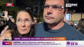 Pleurs et cris de joie à Tel-Aviv après la libération de trois otages de Gaza