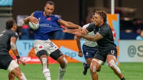 Le Français Varian Pasquet lors des Sevens Series de Vancouver, le 25/02/2024