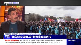 Retraites: Frédéric Souillot (FO) veut continuer la mobilisation "jusqu'au retrait" de la réforme