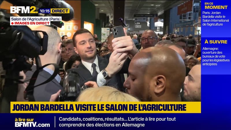 Jordan Bardella visite le Salon International de l'Agriculture