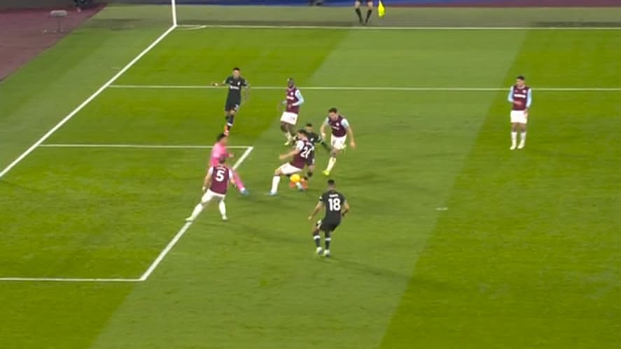 La passe décisive incroyable de Mohamed Salah avec un double petit pont, West Ham-Liverpool, 29 décembre 2024