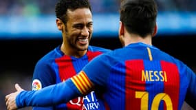 Neymar et Lionel Messi à Barcelone