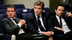 Manuel Valls, Arnaud Montebourg et Benoît Hamon en 2013.
