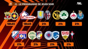 Europa League : Le programme de la J1 avec Nice, l'OL et le Losc