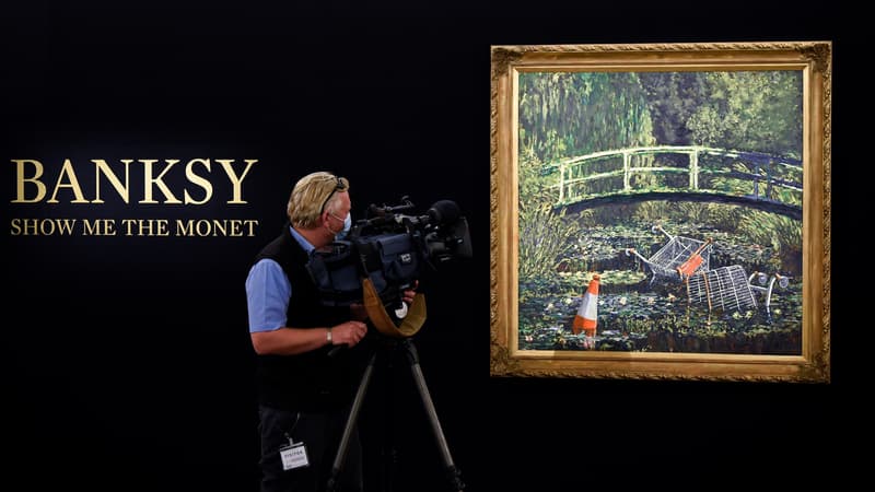 Le tableau "Show Me the Monet, de Banksy" sera vendu aux enchères par Sotheby's, le 21 octobre prochain.