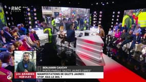 #Giletsjaunes - "On veut mettre en place des manifestations le dimanche. Nous allons faire de la solidarité sociale avec les collectivités sociales." @BenjaminCauchy #GGRMC 
