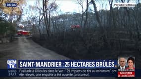 Les images des 25 hectares de forêt qui ont brûlé dans un incendie à Saint-Mandrier