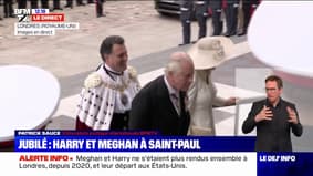 Jubilé d'Elizabeth II: l'arrivée du prince Charles, accompagné de Camilla, à la cathédrale Saint-Paul 