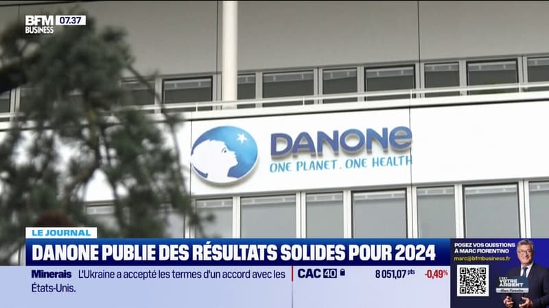 Danone publie de solides résultats pour l'année 2024 avec un chiffre d'affaires en hausse de 4,3% en données comparables