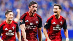 Joaquin Panichelli, sous le maillot de Mirandes, le 21 juin 2025