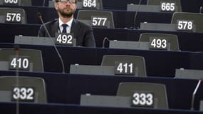 Jérôme Lavrilleux au Parlement européen, où il siège comme eurodéputé.