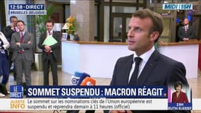 Sommet suspendu à Bruxelles: "Un échec" pour Emmanuel Macron