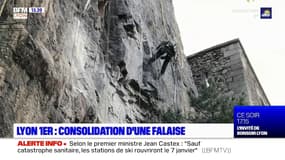 Lyon 1er: la consolidation de la falaise rocheuse quai Saint-Vincent se poursuit